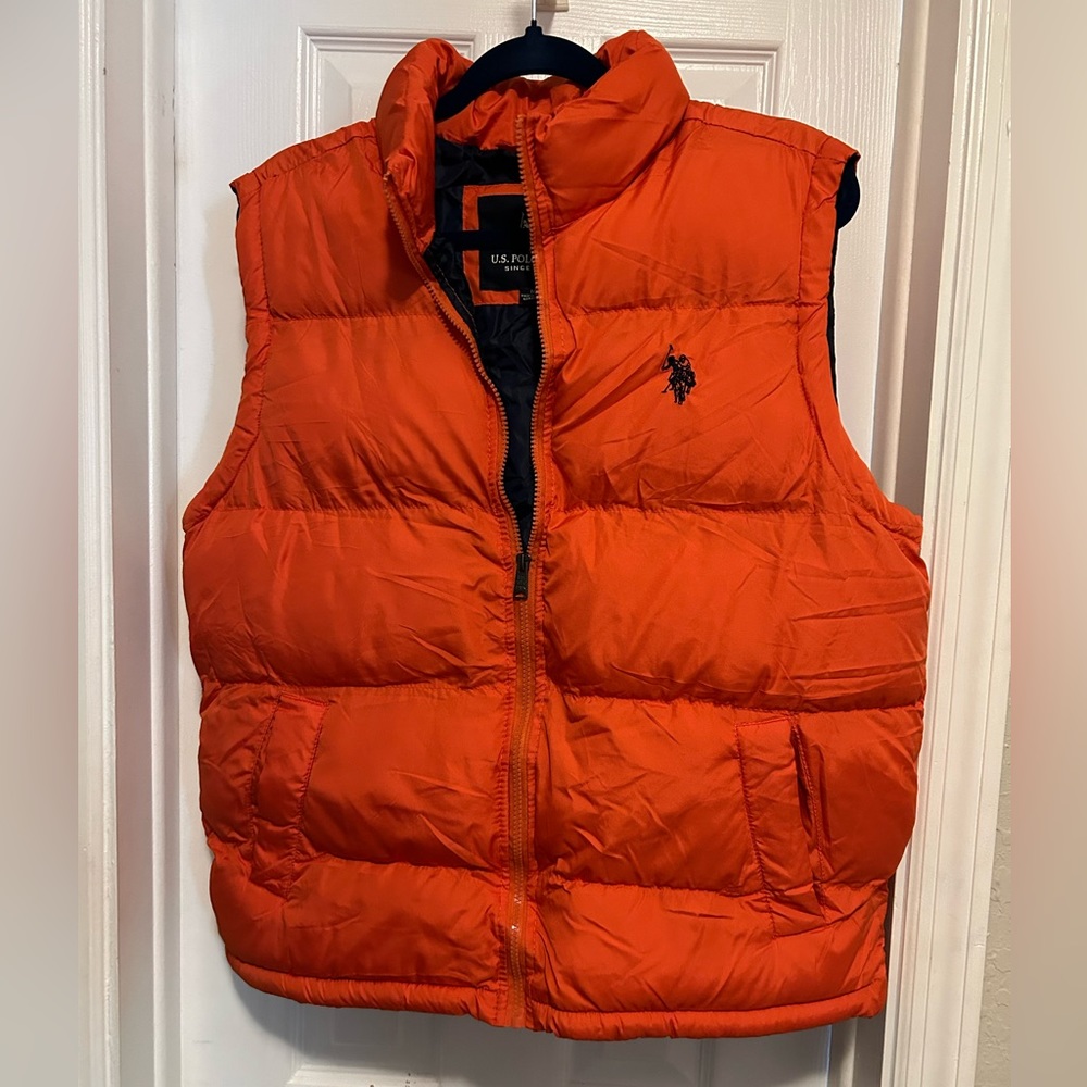 Ralph Lauren Winter Vest Orange and Navy